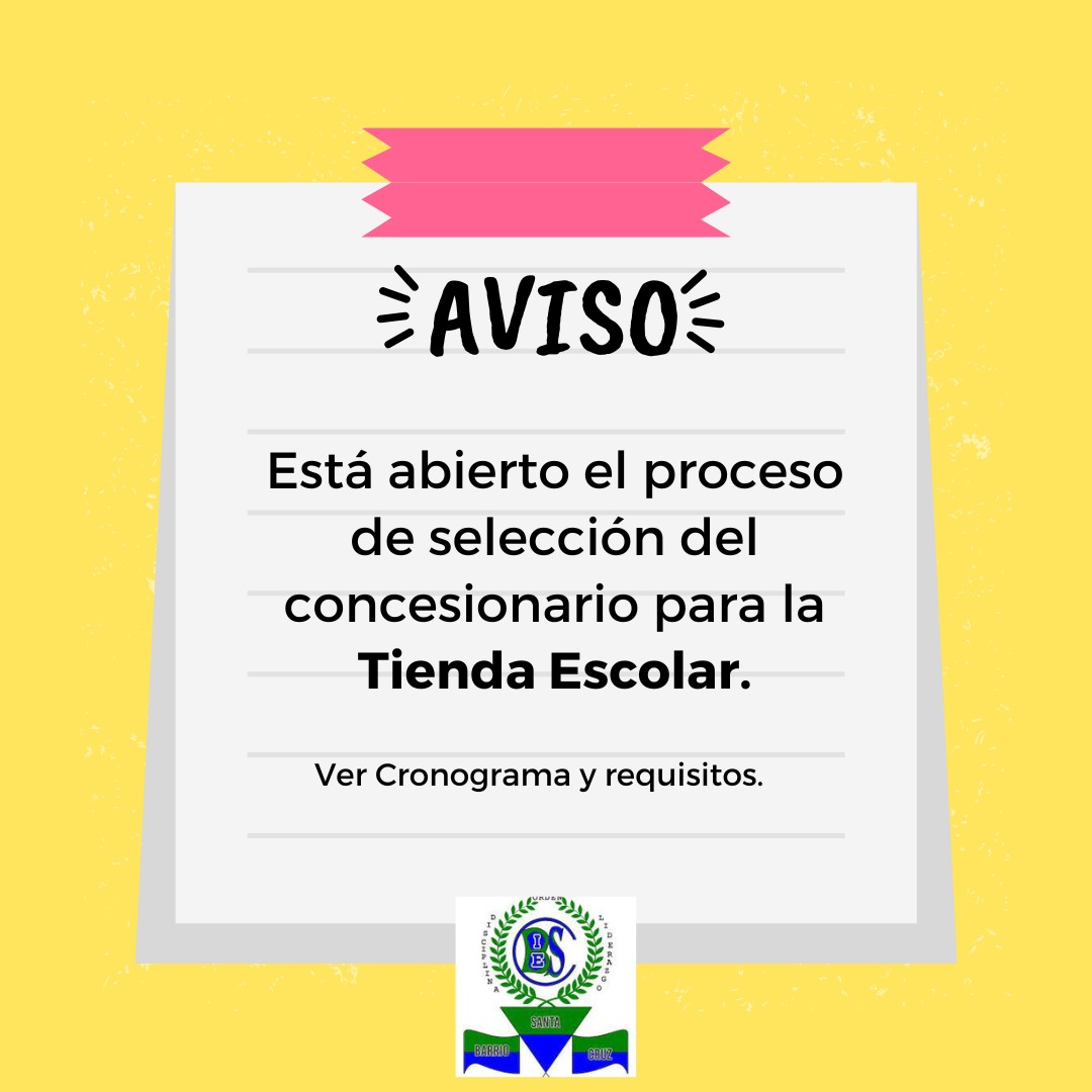 Convocatoria tienda escolar
